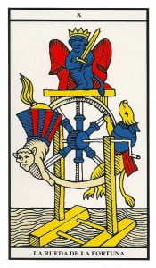La Rueda de la Fortuna (X) Arcano Mayor nº 10 del Tarot