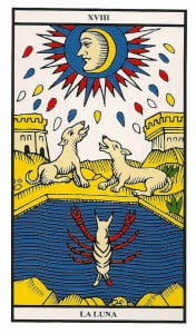 La Luna (XVIII) Arcano 18 del Tarot, arcanos mayores y su interpretación